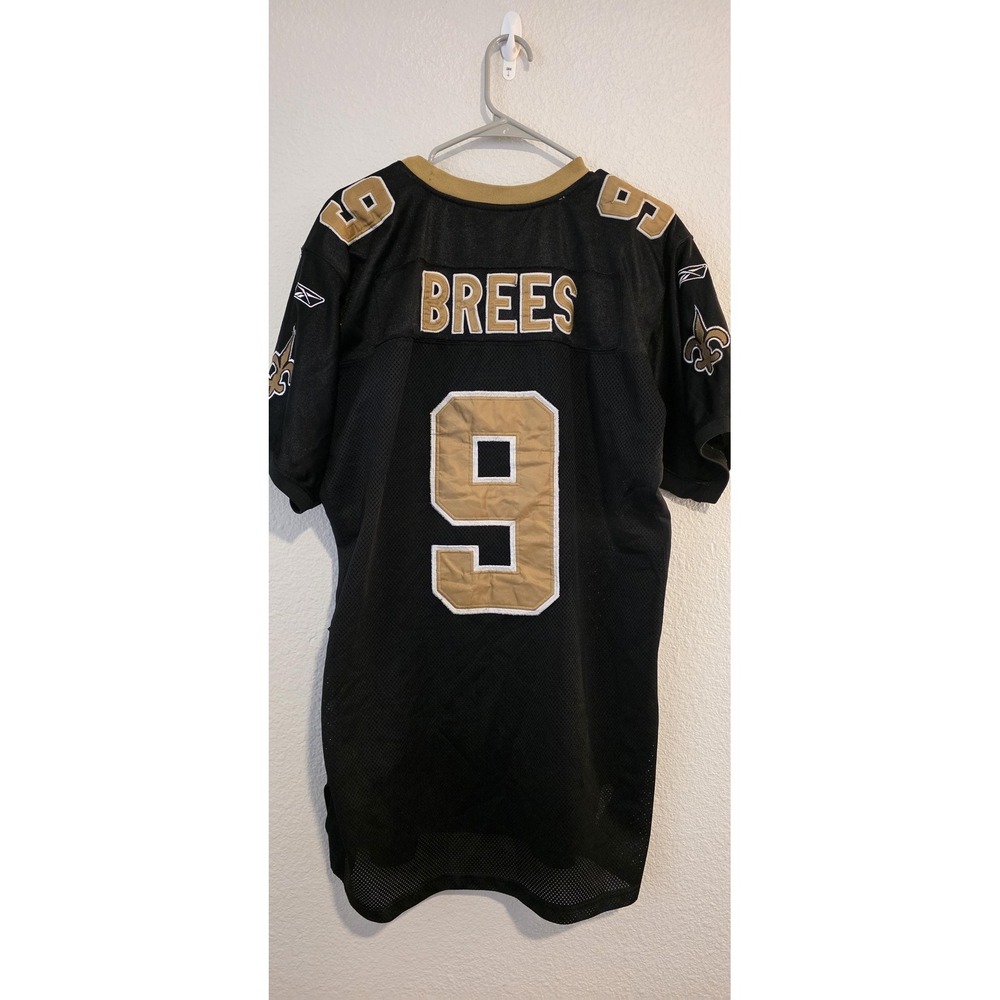 New Orleans Saints Jersey Mens XL Black NFL Football Reebok Drew Brees 9